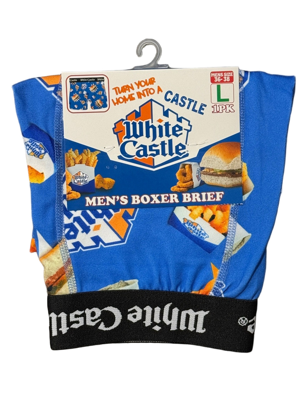 Mens White Castle Licensed Boxer Briefs - Size Large - NWT
